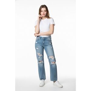 Hollister distressed high rise, slim, straight jeans size 5R